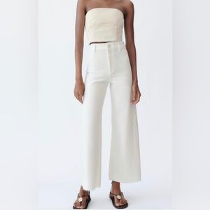 White Marine Straight Zara Jeans